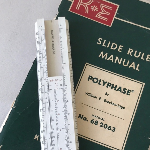 Keuffel and Essex Co Slide Rule 68 1617 with manual 68 2063 - Picture 6 of 6